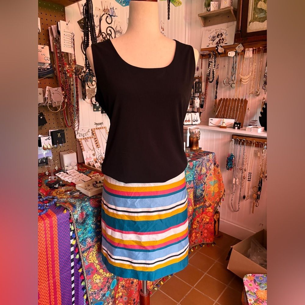 Loft Striped  Multicolored Mini Skirt